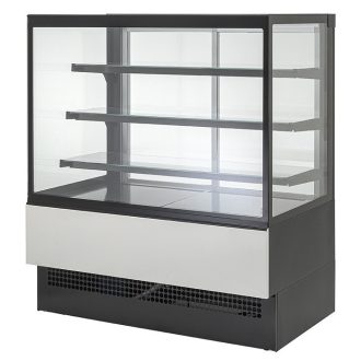   Sík üveges ventilációs hűtésű süteményespult 905x774x1381 mm – Tecnodom EVOK90V