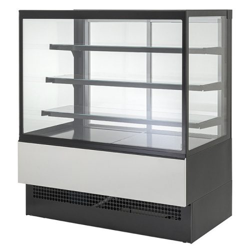 Sík üveges ventilációs hűtésű süteményespult 905x774x1381 mm – Tecnodom EVOK90V