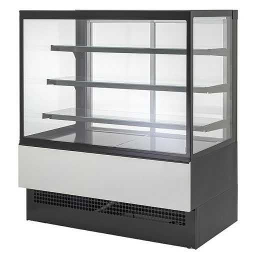 Sík üveges ventilációs hűtésű süteményespult 1505x774x1381 mm – Tecnodom EVOK150V