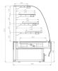 Süteményes hűtő vitrin hajlított üvegezéssel, ventilációs hűtéssel, 945x930mm "CARMELLO" – COLD C-09 GN