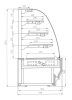 Süteményes hűtő vitrin hajlított üvegezéssel, ventilációs hűtéssel, 1745x790mm "CARMELLO" – COLD C-17 GNw