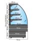   Hajlított üveges ventilációs hűtésű süteményespult 604x770x1395 mm – Tecnodom EVO60V