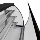 Hajlított üveges ventilációs hűtésű süteményespult 1804x770x1395 mm – Tecnodom EVO180V