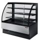 Hajlított üveges ventilációs hűtésű süteményespult 2404x770x1395 mm – Tecnodom EVO240V