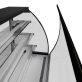   Hajlított üveges ventilációs hűtésű süteményespult 2404x770x1395 mm – Tecnodom EVO240V