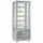 Süteményes hűtő vitrin, négy oldalon üvegezett, fix polcok, 427L "CURVE" – SILFER CPS 450 V
