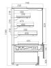 Süteményes hűtő vitrin sík üvegezéssel, ventilációs hűtéssel, 1340x780mm "MALAGA" – COLD C-13 PNw