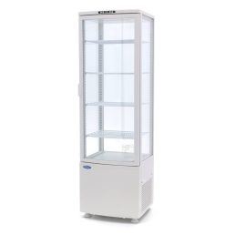   Maxima 09400815 Hűtővitrin, 4 oldalon üvegezett, 235 literes, fehér