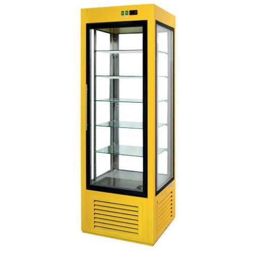 Süteményes hűtő vitrin fix polcokkal, 650x650x2000mm "ATENA" – COLD SW-504 L