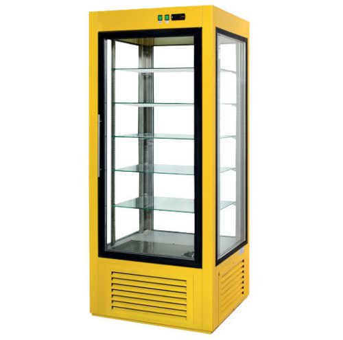 Süteményes hűtő vitrin fix polcokkal, 745x745x2000mm "ATENA" – COLD SW-604 L