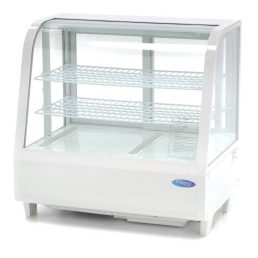   Maxima 09400836 Hűtővitrin, pultra helyezhető, hajlított üveges, 100 literes, fehér