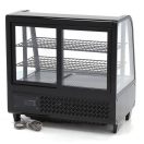Maxima 09400831 Hűtővitrin, pultra helyezhető, hajlított üveges, 100 literes, fekete