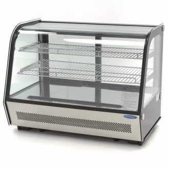   Maxima 09400850 Hűtővitrin, pultra helyezhető, hajlított üveges, 160 literes