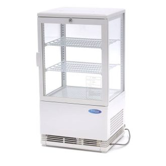   Maxima 09400800 Hűtővitrin, pultra helyezhető, sík üveges, 58 literes, fehér