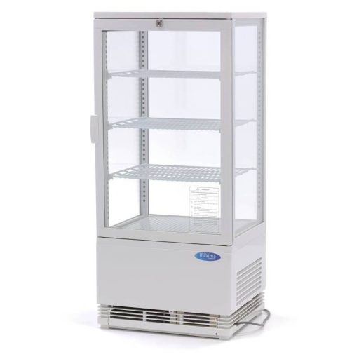 Maxima 09400805 Hűtővitrin, pultra helyezhető, sík üveges, 78 literes, fehér