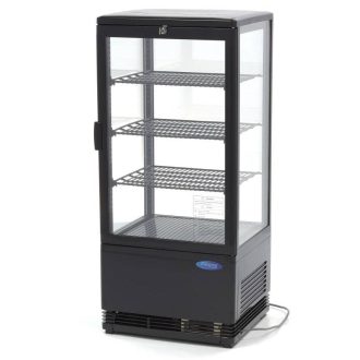   Maxima 09400806 Hűtővitrin, pultra helyezhető, sík üveges, 78 literes, fekete