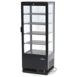   Maxima 09400811 Hűtővitrin, pultra helyezhető, sík üveges, 98 literes, fekete