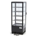 Maxima 09400811 Hűtővitrin, pultra helyezhető, sík üveges, 98 literes, fekete