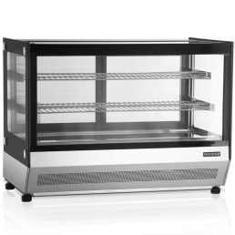   Tefcold LCT900F Hűtővitrin, pultra helyezhető, sík üveges, 160 literes