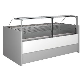   Csemegepult sík billenő üveggel, statikus hűtéssel, beépített aggregátorral, 1320x1155mm "VERONA" – COLD W-12 PS-k
