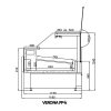 Csemegepult sík felnyíló üveggel, statikus hűtéssel, beépített aggregátorral, 1320x1180mm "VERONA" – COLD W-12 PP-k