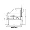 Csemegepult sík felnyíló üveggel, ventilációs hűtéssel, beépített aggregátorral, 1320x1180mm "VERONA" – COLD W-12 PP-k-v