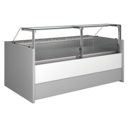  Halhűtő pult sík billenő üveggel, ventilációs hűtéssel, beépített aggregátorral, 1320x1155mm "VERONA" – COLD W-12 PS-v(k) MR