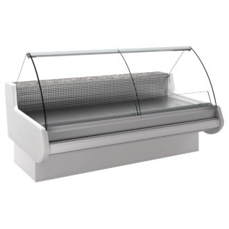   Csemegepult köríves üveggel, beépített aggregátorral, 1352x1200mm "MODENA" – COLD W-12 PVU
