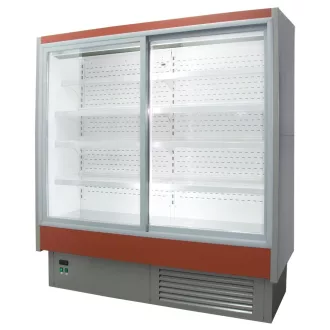   Tolóajtós hűtő faliregál beépített aggregátorral 1580x620x2020mm "BARI" – COLD R-15 BDR
