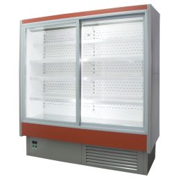   Tolóajtós hűtő faliregál beépített aggregátorral 2570x620x2020mm "BARI" – COLD R-25 BDR
