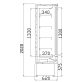   Tolóajtós hűtő faliregál beépített aggregátorral 2570x620x2020mm "BARI" – COLD R-25 BDR