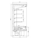 Nyílóajós hűtő faliregál beépített aggregátorral 1220x790x1989mm "EVEREST" – COLD R-12 E DP