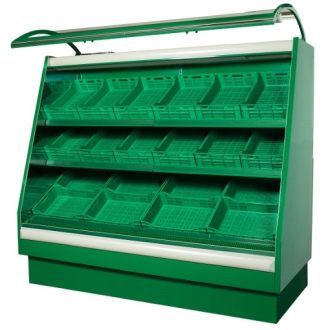   Zöldséghűtő faliregál beépített aggregátorral, 10 rekesz férőhellyel – COLD R-13 Fa