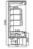 Hűtő faliregál, nyitott kivitelű, beépített aggregátorral 1220x790x2000mm "EVEREST" – COLD R-12 E