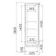 Tolóajtós hűtő faliregál aggregátor nélkül 2980x620x2020mm "BARI" – COLD R-30 BDR/o