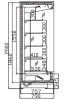 Hűtő faliregál, nyitott kivitelű, aggregátor nélkül 1130x790x2000mm "EVEREST" – COLD R-12 E/o