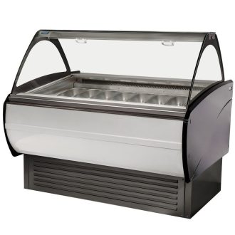   Fagylaltpult 16/10 tégelyes, ventilációs hűtéssel "MALIBU" – COLD W-16 DL