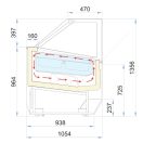 Fagylaltpult, 18/12 tégelyhelyes, sík üveggel, ventilációs hűtéssel "MILLENIUM" – ISA MILLENNIUM ST18