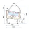 Fagylaltpult, 24/16 tégelyhelyes, sík üveggel, ventilációs hűtéssel "MILLENIUM" – ISA MILLENNIUM LX24