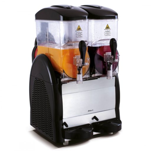 HENDI 274224 Jégkásagép (hókristálygép) és hűtött ital adagoló gép 2x12 literes tartállyal