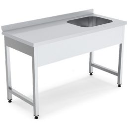   EMAX FMC-155 B Rozsdamentes mosogató egy medencével, baloldali csepegtetővel, 50x50x30cm medenceméret, 100x70x85cm asztalméret