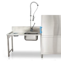   IPA1207015425BBEFUTÓ Befutó asztal rozsdamentes acélból BALOS, medencével, ledobónyílással, 1200x700mm