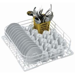   Mosogatókosár poharaknak, 395x395x100mm, evőeszköz és csészealj-tartóval – ELECTROLUX PROFESSIONAL 867055