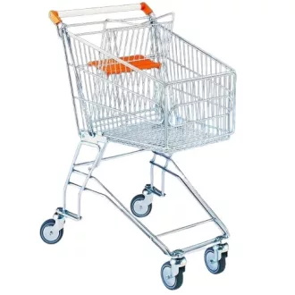 Bevásárlókocsi, fém kivitel, 80 literes