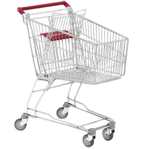 Bevásárlókocsi, fém kivitel, 100 literes