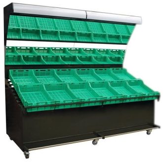   Zöldséges állvány, moduláris fali kivitel, hűtetlen, 1250mm hosszú – COLD WALL STAND 1.25