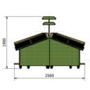 Zöldséges sziget egyenes modulja, hűtetlen, 2450mm hosszú – COLD ISLAND 2.45