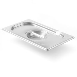   HENDI 806951 GN 1/4 Fedő kanálkivágással, rozsdamentes acél "Kitchen" széria