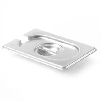   HENDI 806975 GN 1/9 Fedő kanálkivágással, rozsdamentes acél "Kitchen" széria