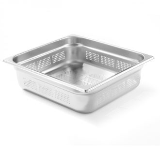   HENDI 802328 GN 2/3-100 perforált edény, rozsdamentes acél "Profi" széria